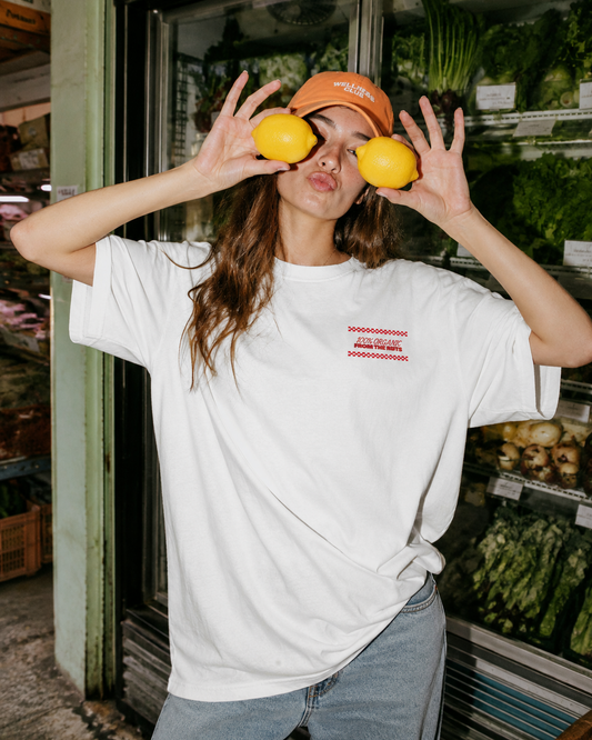 100% Organic White Belt Tears Heavyweight Tee